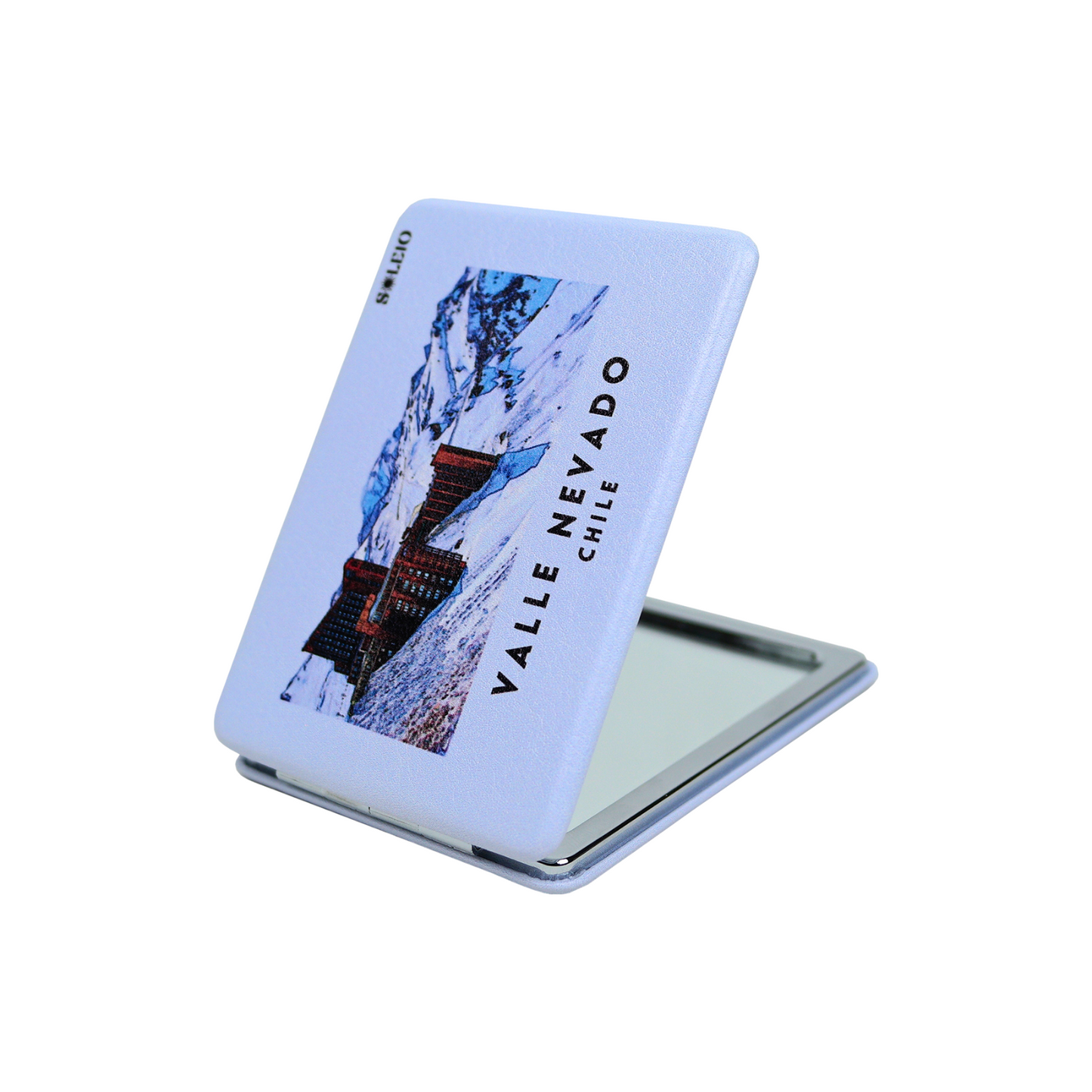 Espejo De Cartera Plegable Souvenir De Chile Valle Nevado