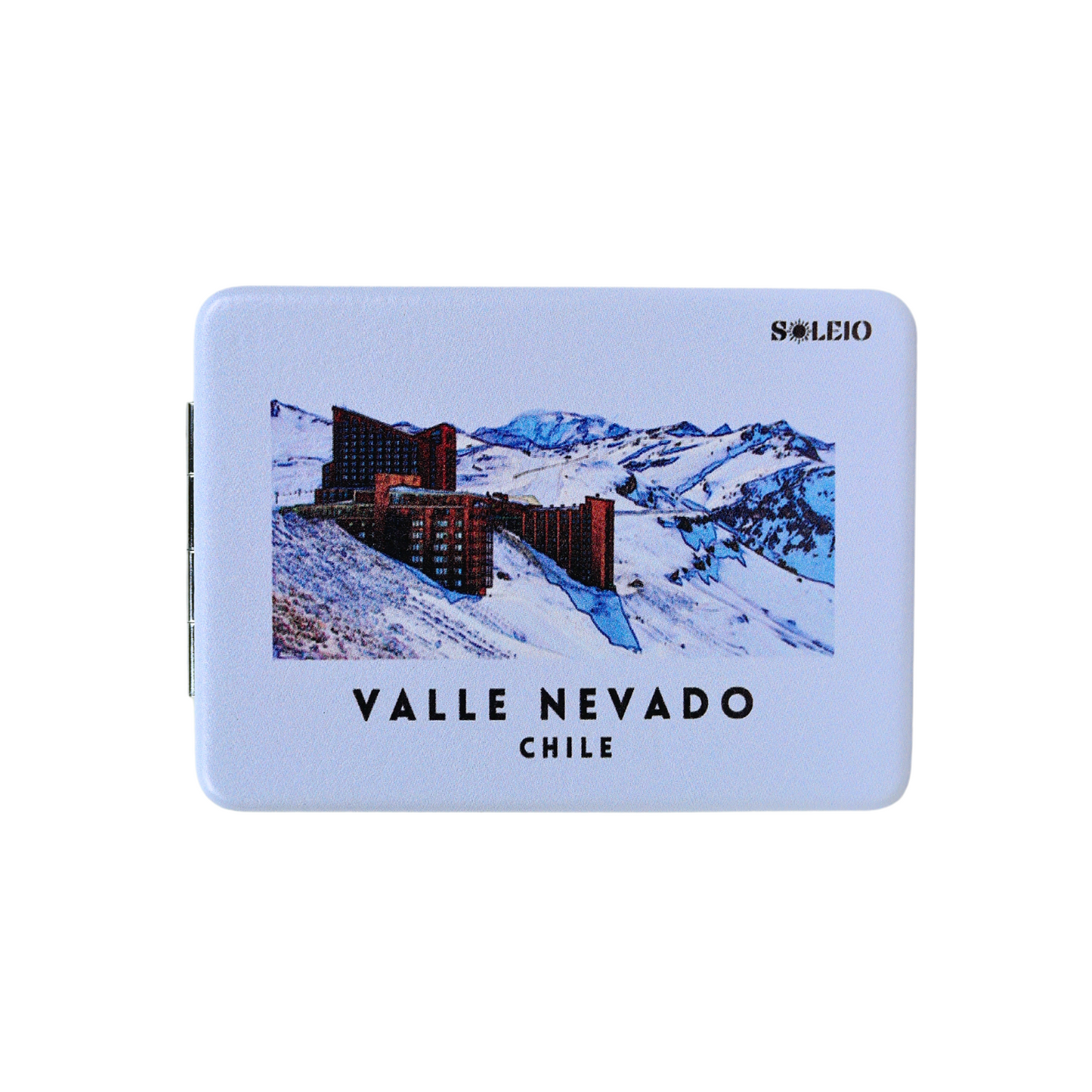 Espejo De Cartera Plegable Souvenir De Chile Valle Nevado