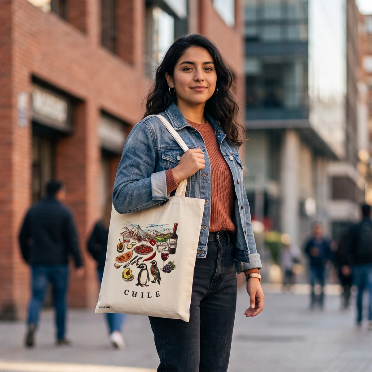 Pack 12 Tote Bag Lona Chile Gastronomía