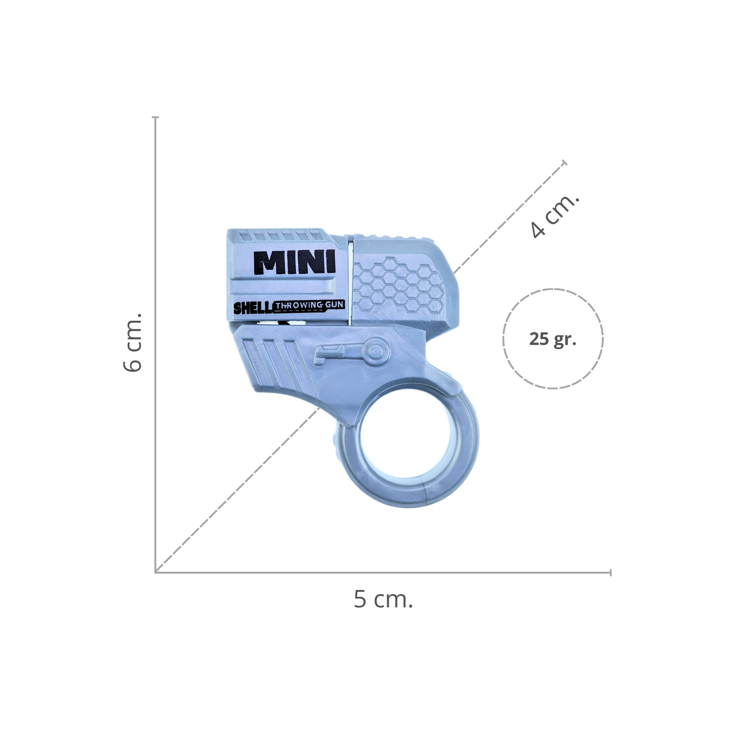 Juguete Fidget Mini Lanzador Anti Estrés Plateado