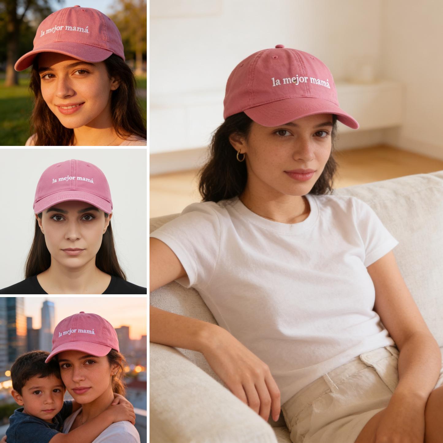 Jockey de Algodón con filtro UV Azul “La Mejor Mamá”