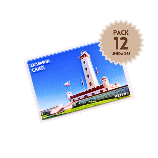 Pack 12 Imanes Resina 3D Chile La Serena