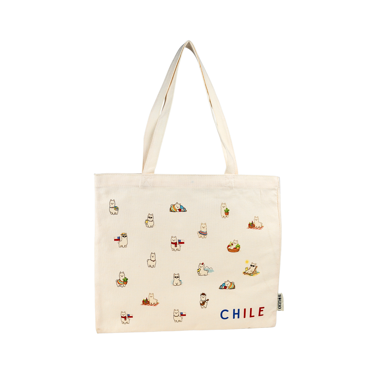 Pack 12 Tote Bag Lona Chile Llamas Personajes