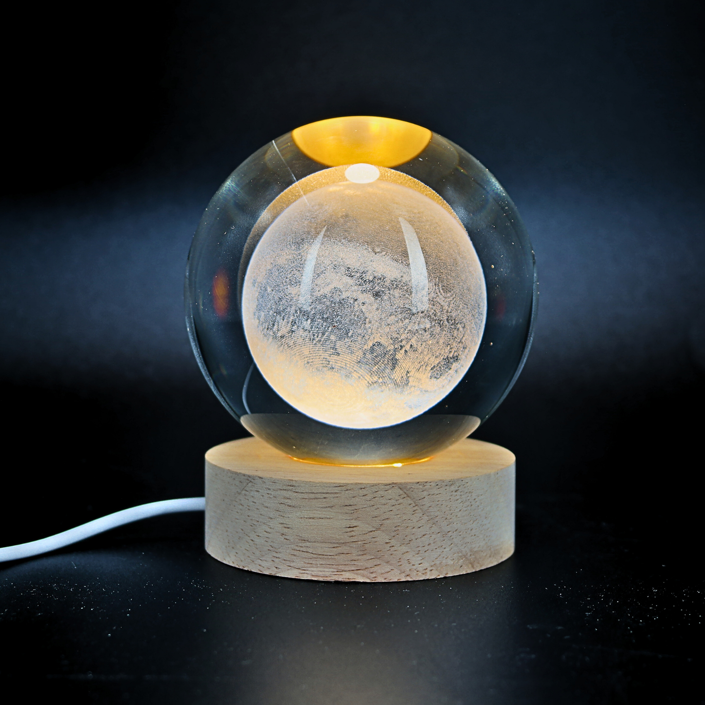 Embalaje Lampara Bola De Cristal LED Luna 30 Unidades