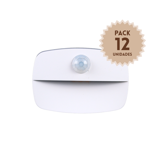 Pack 12 Luz Led Con Sensor De Movimiento Ovalado