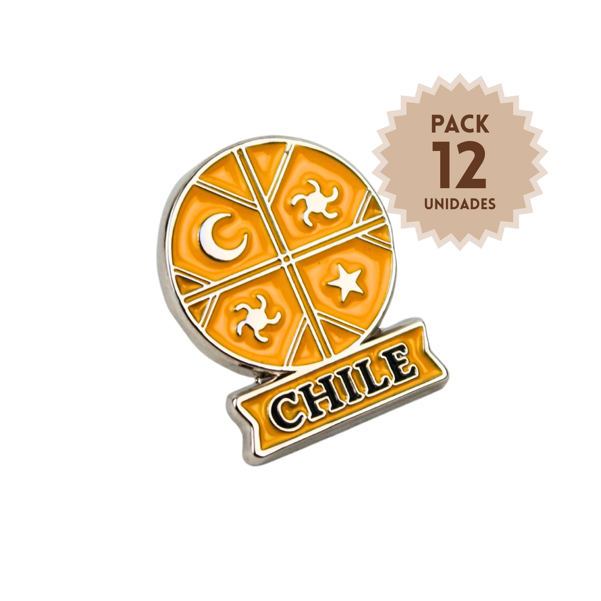 Pack 12 Pines Metal Souvenir Kultrún