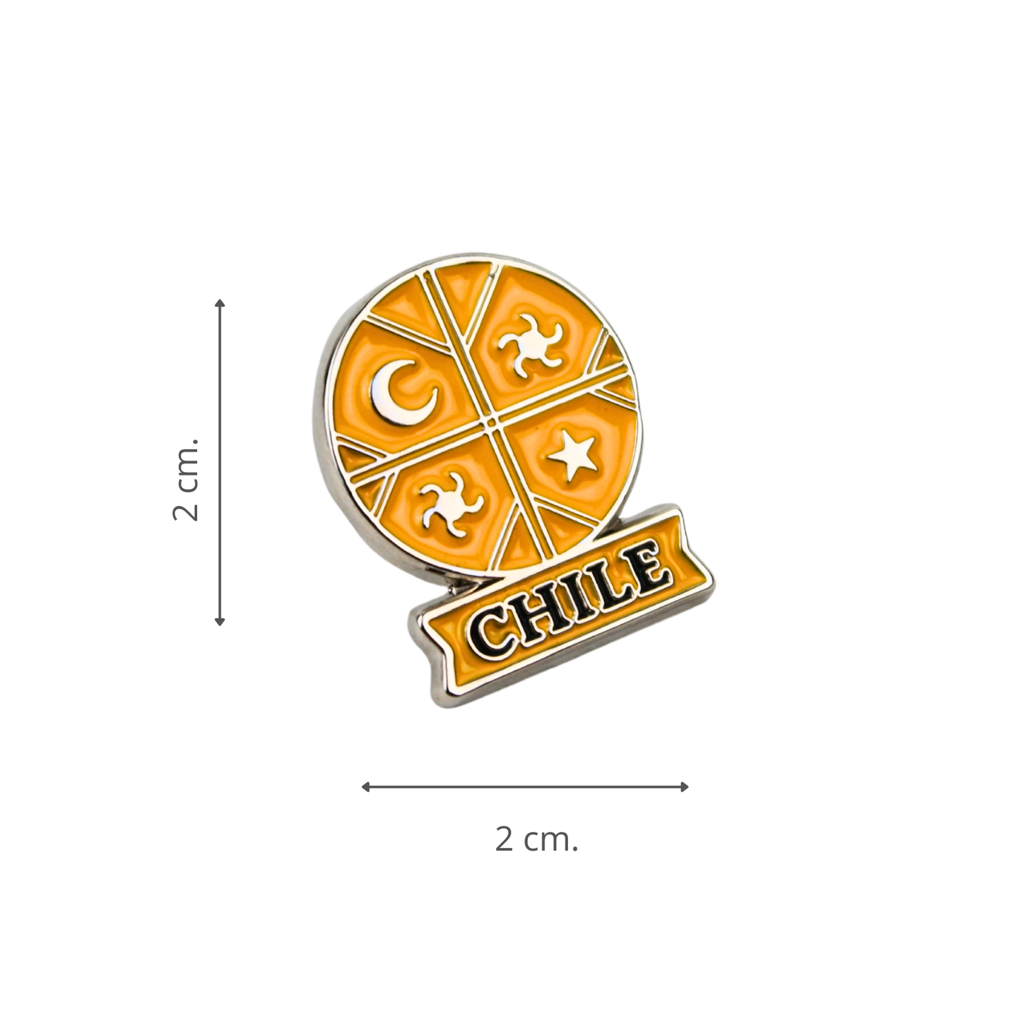 Pin Metálico Souvenir de Chile Kultrun Mapuche