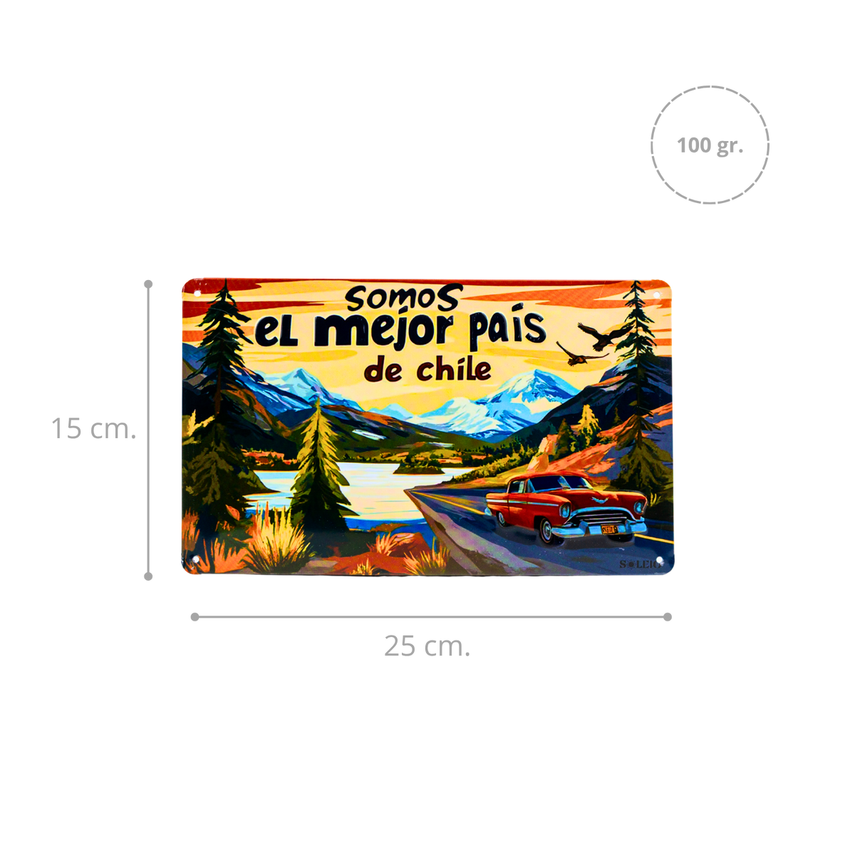 Pack 12 Cartel Metálico “Somos el Mejor País de Chile”