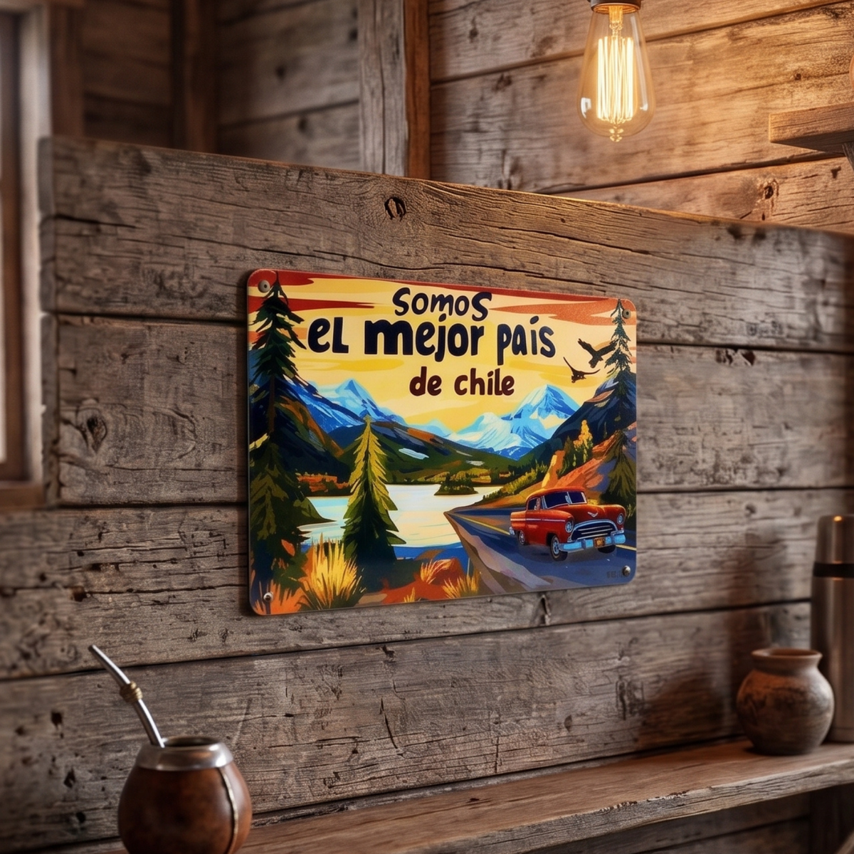 Pack 12 Cartel Metálico “Somos el Mejor País de Chile”