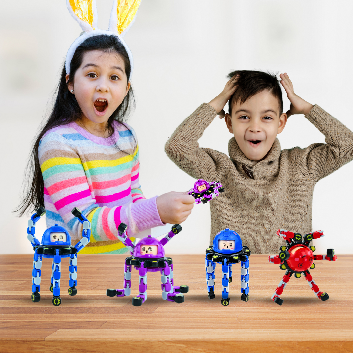 Juguete Fidget Spinner Transformable Antiestrés Azul
