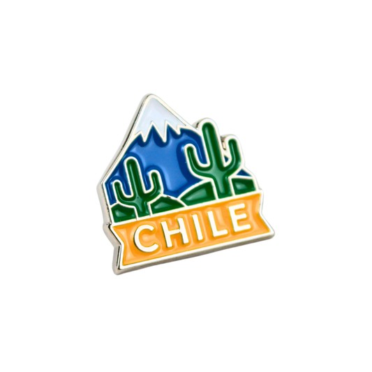 Pin Metálico Souvenir de Chile Montañas