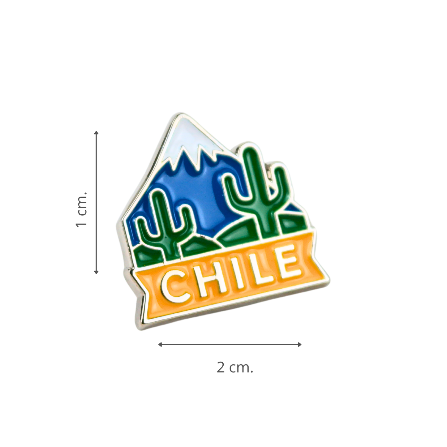 Pin Metálico Souvenir de Chile Montañas