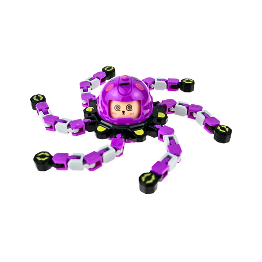 Juguete Fidget Spinner Transformable Antiestrés Morado