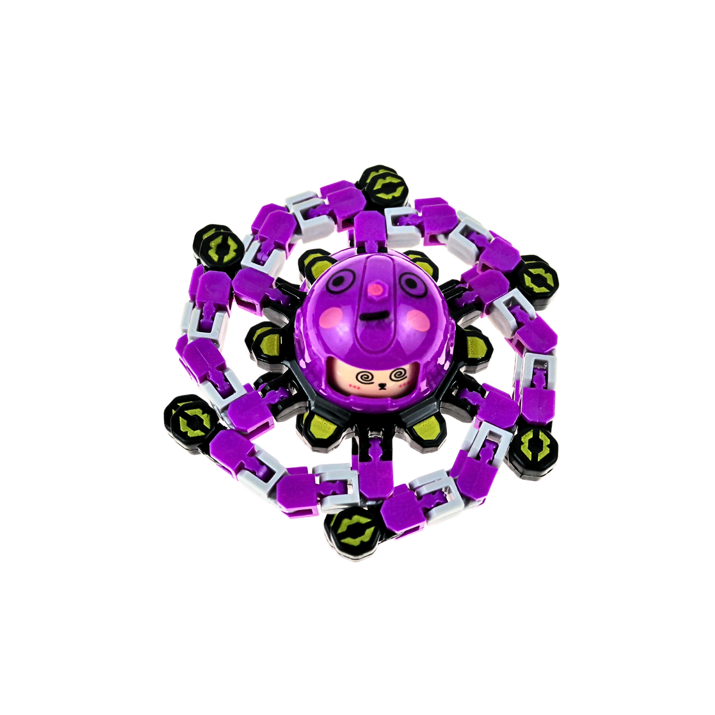 Juguete Fidget Spinner Transformable Antiestrés Morado