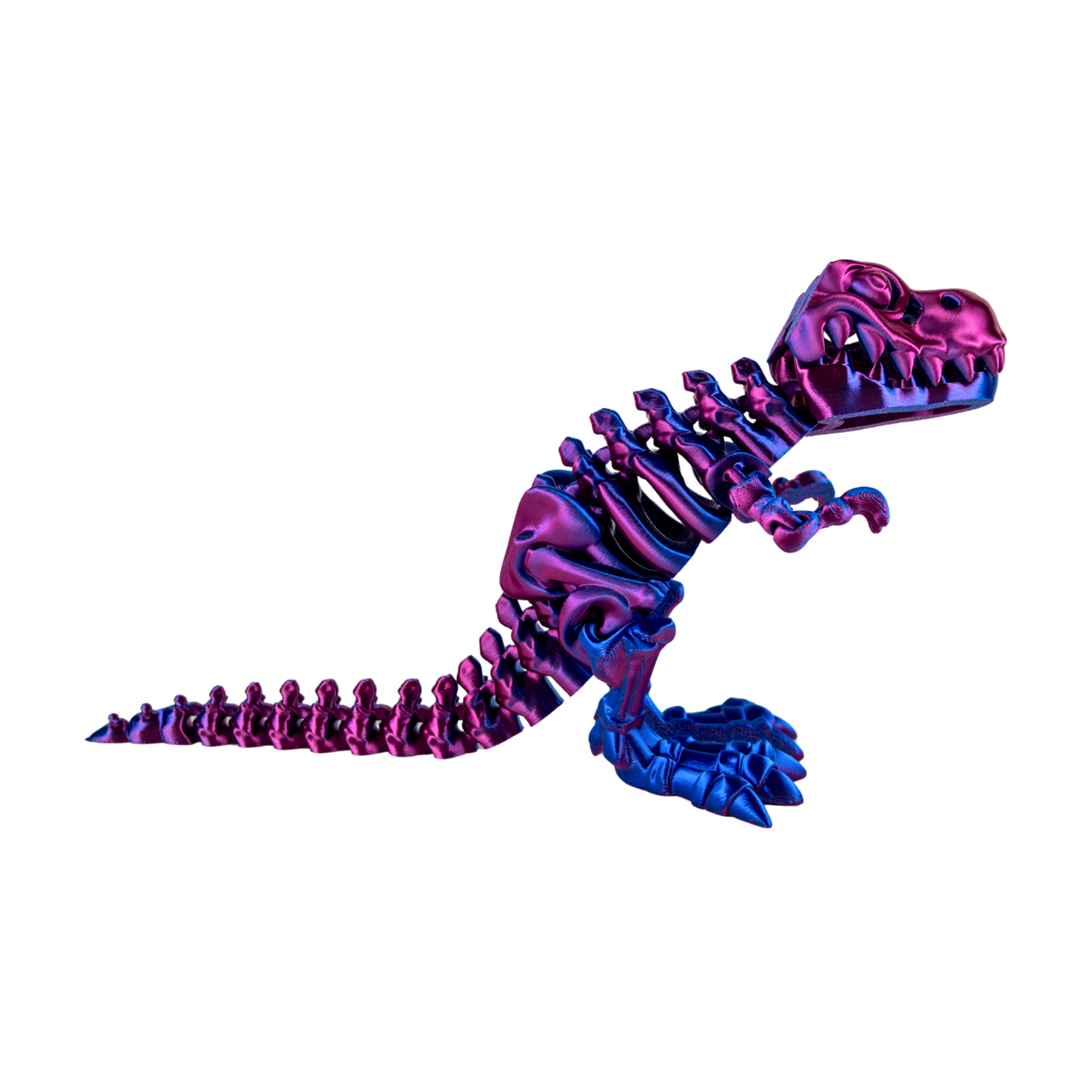 Juguete Dinosaurio T-Rex Tornasol Impresión 3D Morado