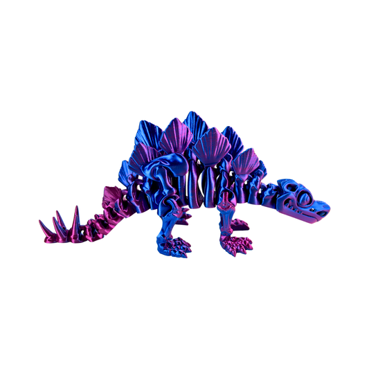 Juguete Dinosaurio Estegosaurio Tornasol Impresión 3D Morado
