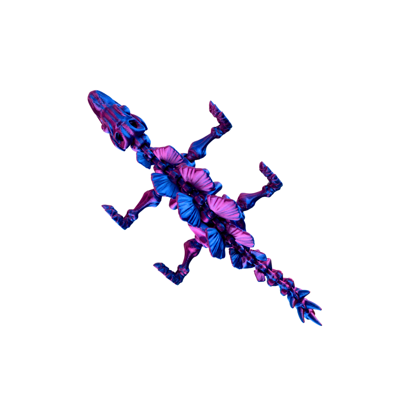 Juguete Dinosaurio Estegosaurio Tornasol Impresión 3D Morado
