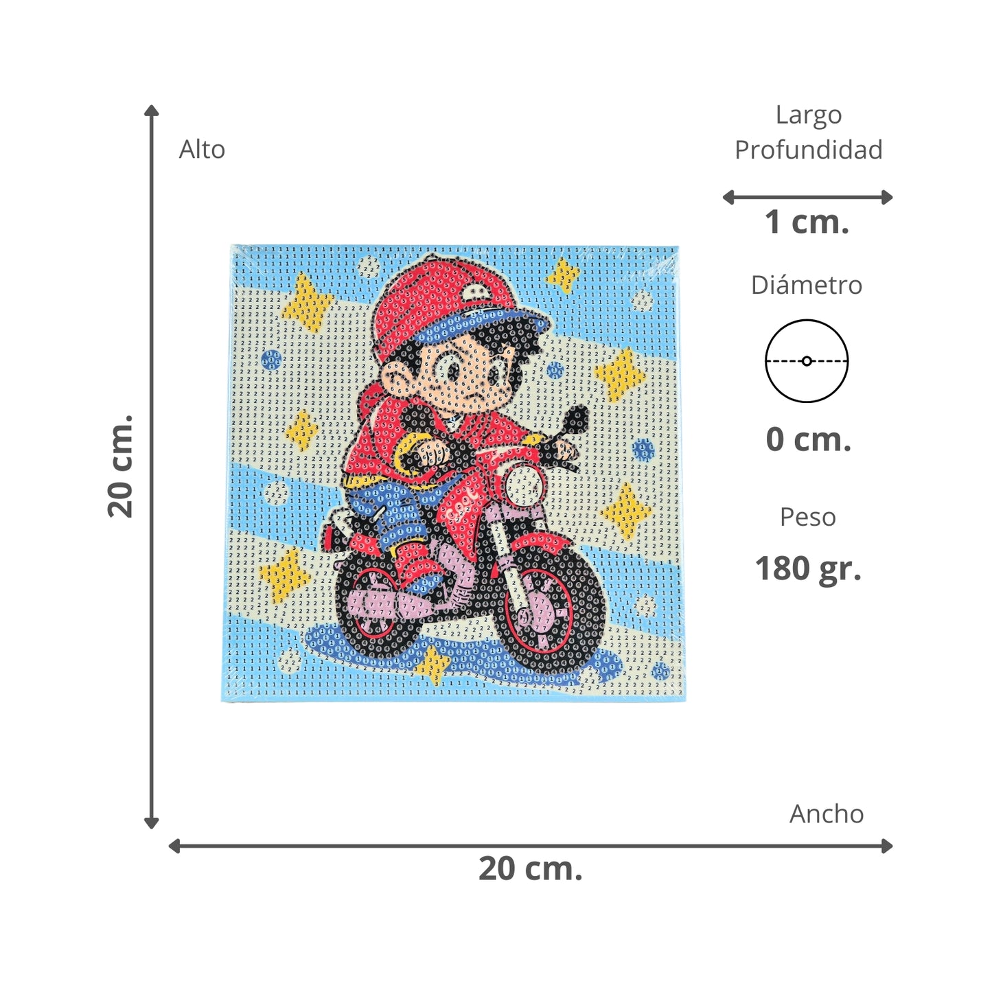 Pintura Diamante Motocicleta Niño