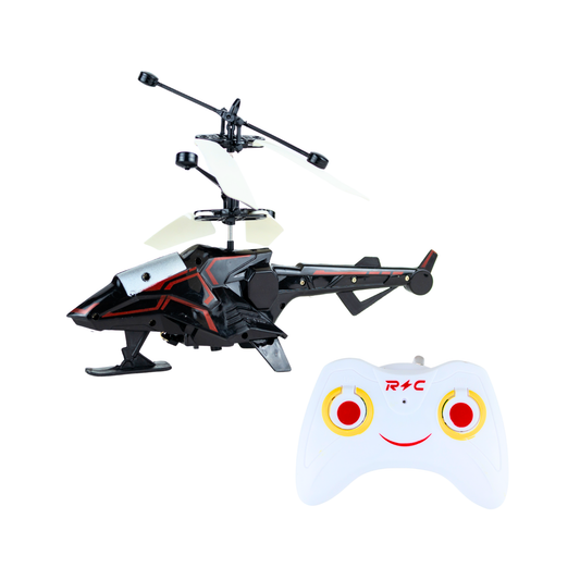 Helicóptero de Juguete Volador por Inducción con Control Remoto Negro Rojo