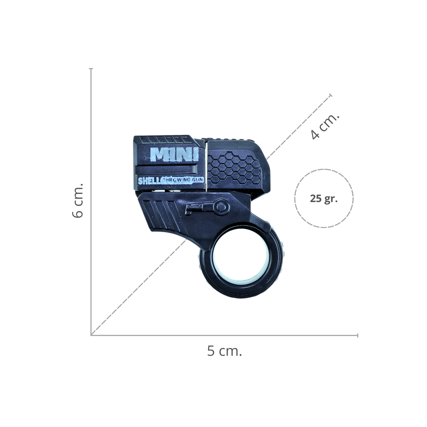 Juguete Fidget Mini Lanzador Anti Estrés Negro