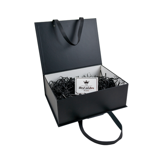 Gift Box Caja Para Regalos con Asas Tamaño L Negro