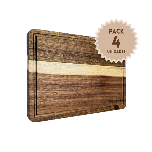Tabla de Picoteo y Corte Madera de Acacia Chile Souvenir