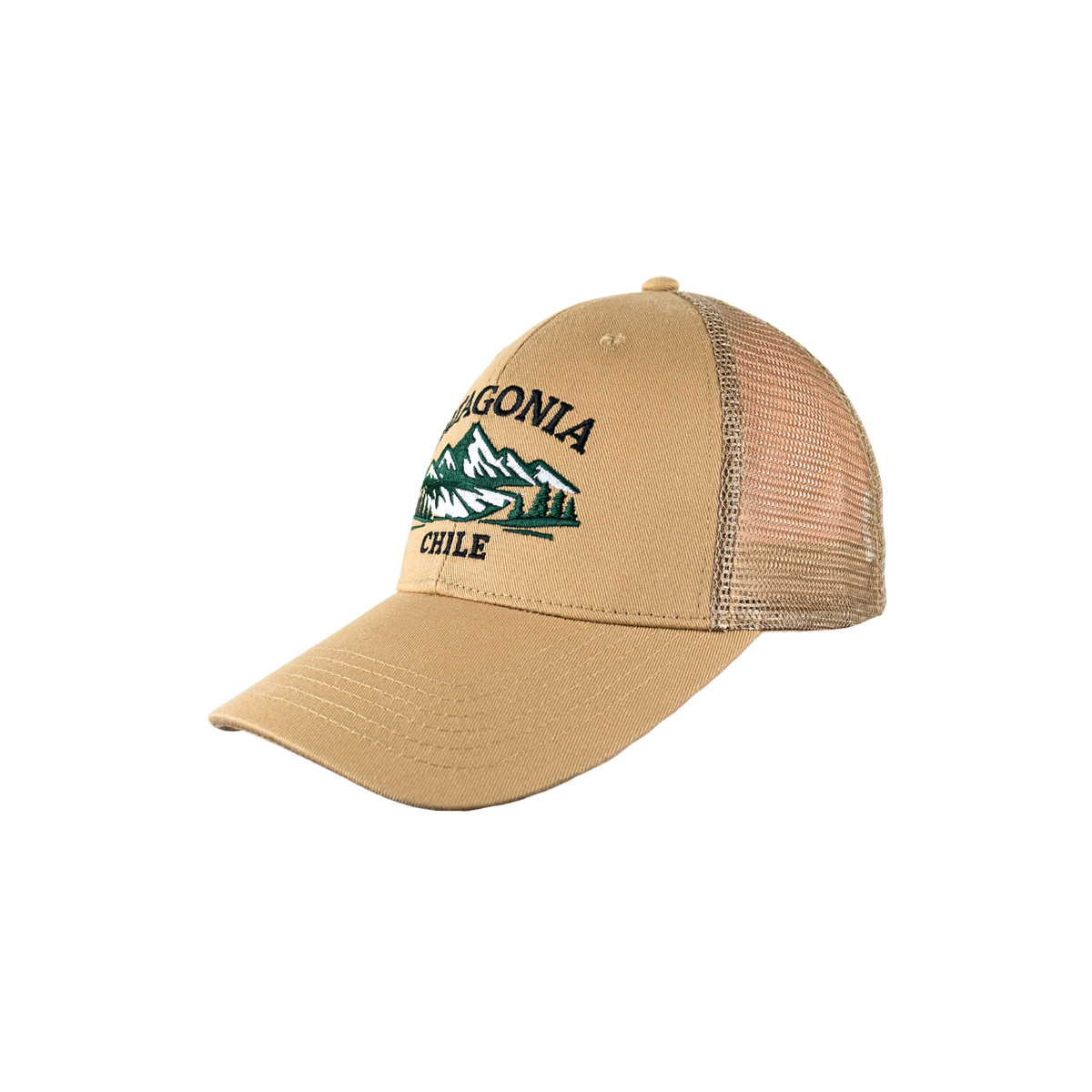 Pack 4 Jockey Trucker Bordado Patagonia Chile Beige