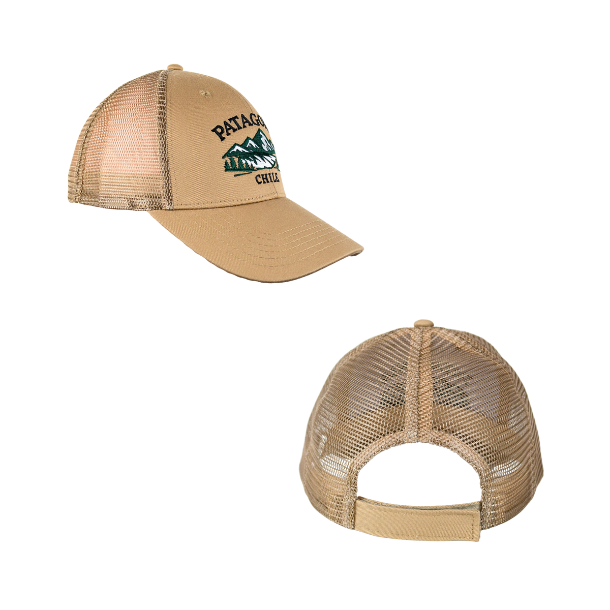Pack 4 Jockey Trucker Bordado Patagonia Chile Beige
