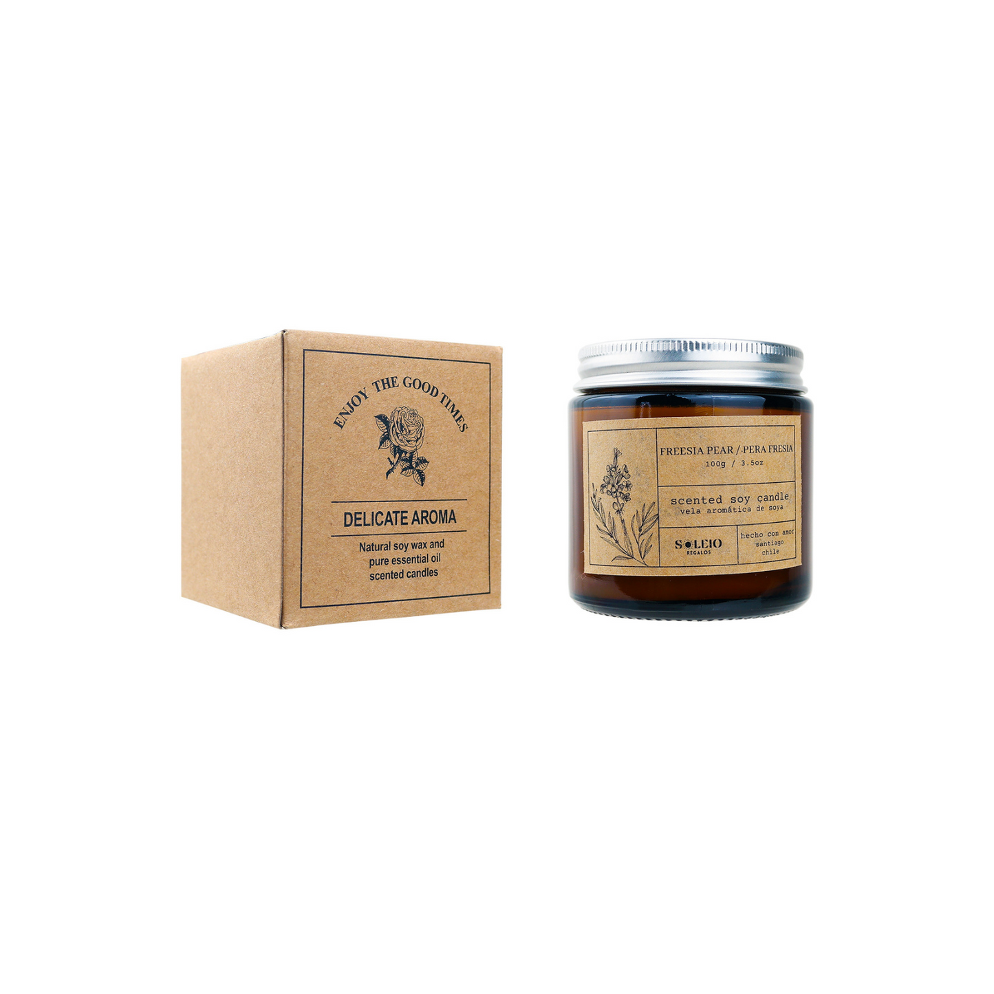 Vela Aromática Soya Pera Fresia