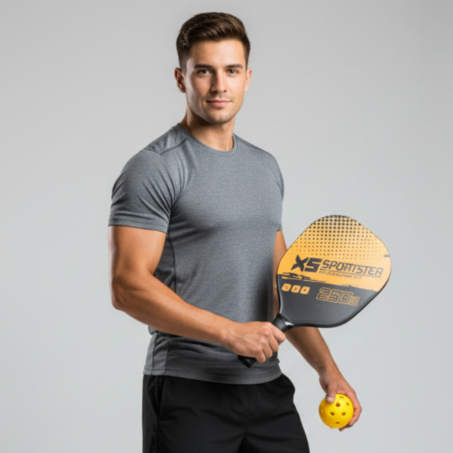 Set de Pickleball Combo 2 Paletas 4 Pelotas Playa Outdoor Amarillo