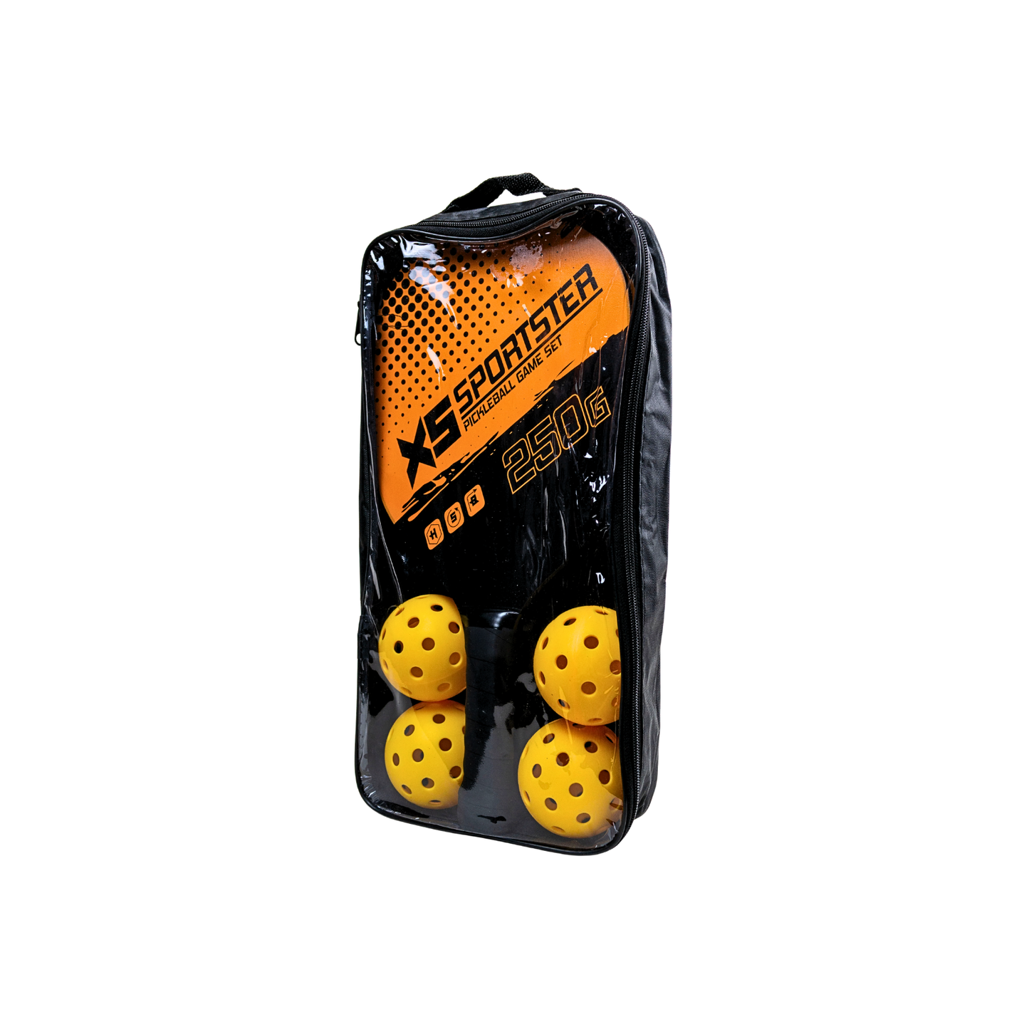 Set de Pickleball Combo 2 Paletas 4 Pelotas Playa Outdoor Amarillo
