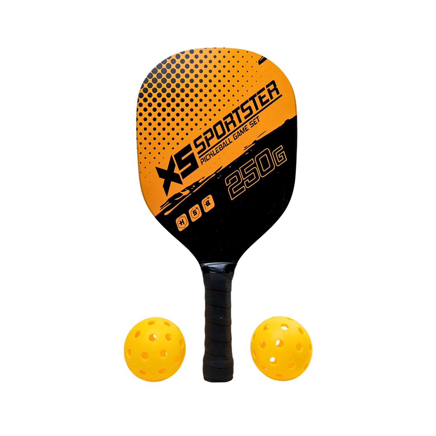 Set de Pickleball Combo 2 Paletas 4 Pelotas Playa Outdoor Amarillo