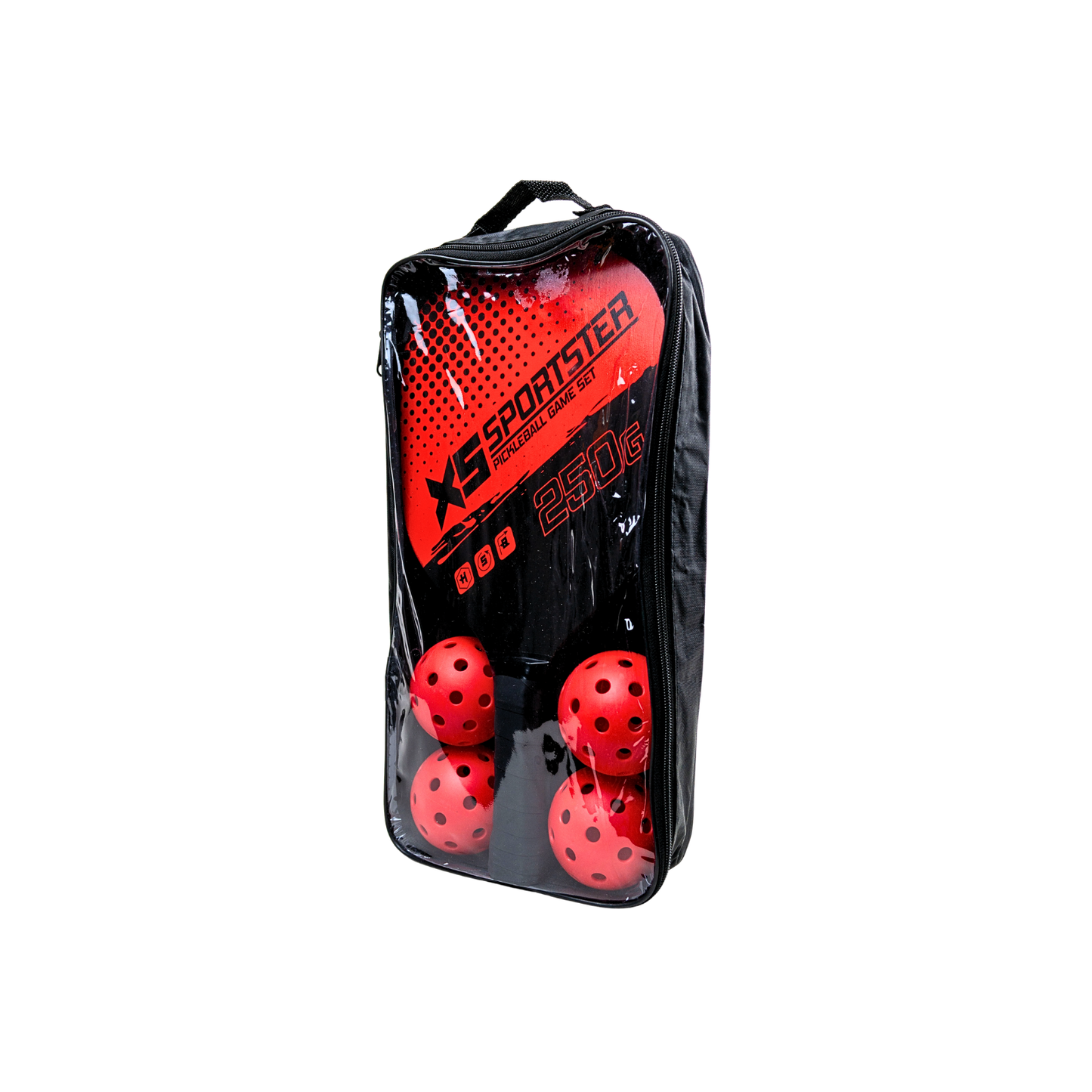 Set de Pickleball Combo 2 Paletas 4 Pelotas Playa Outdoor Rojo