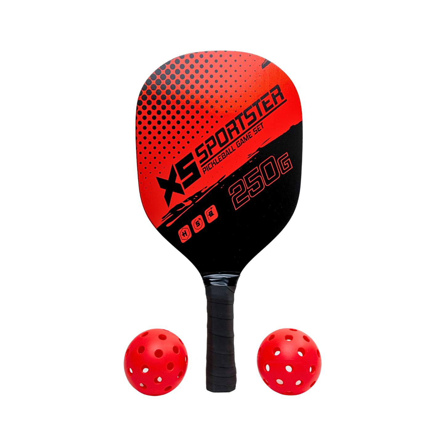 Set de Pickleball Combo 2 Paletas 4 Pelotas Playa Outdoor Rojo