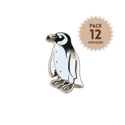 Pack 12 Pines Metal Souvenir Pingüinos