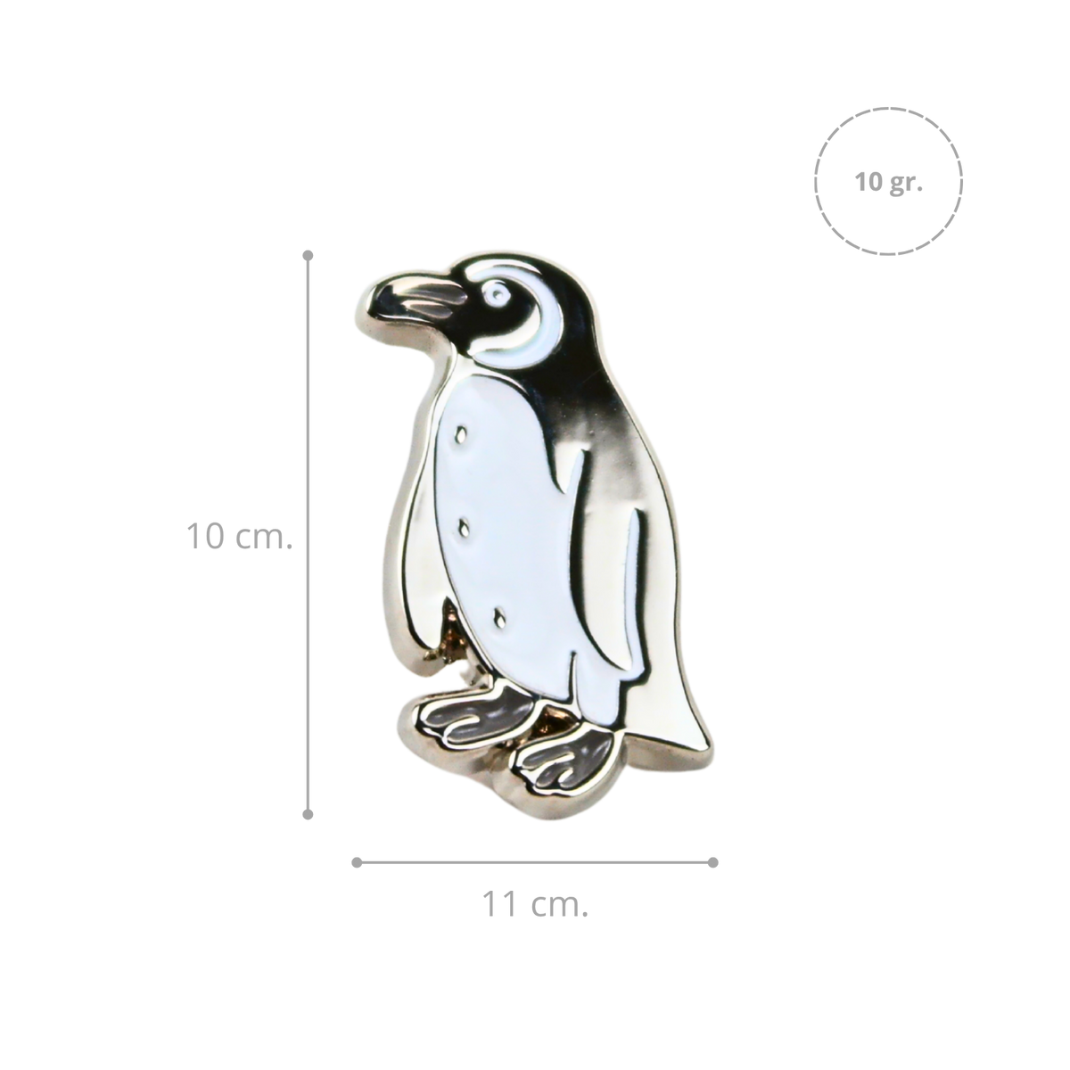 Pack 12 Pines Metal Souvenir Pingüinos