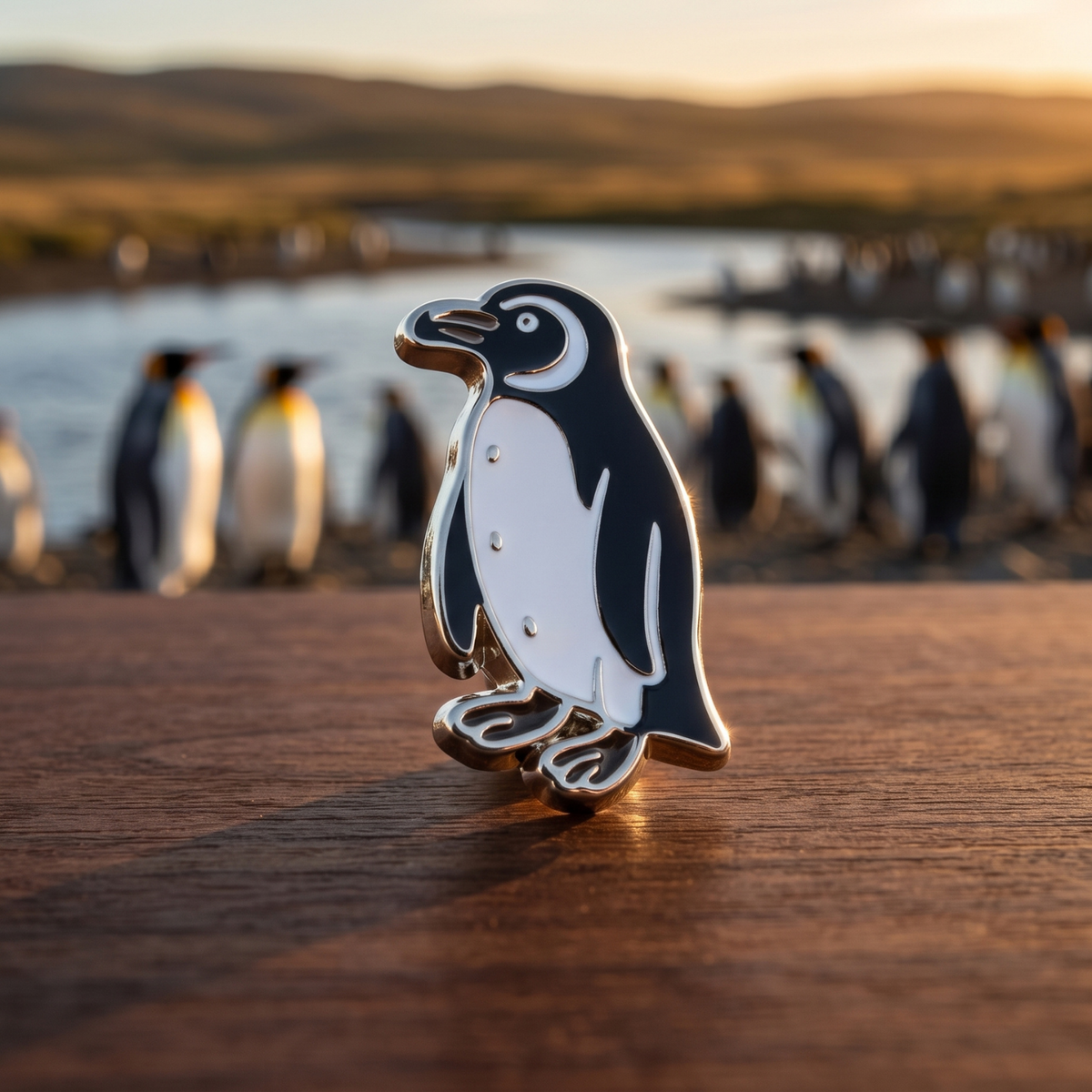 Pack 12 Pines Metal Souvenir Pingüinos