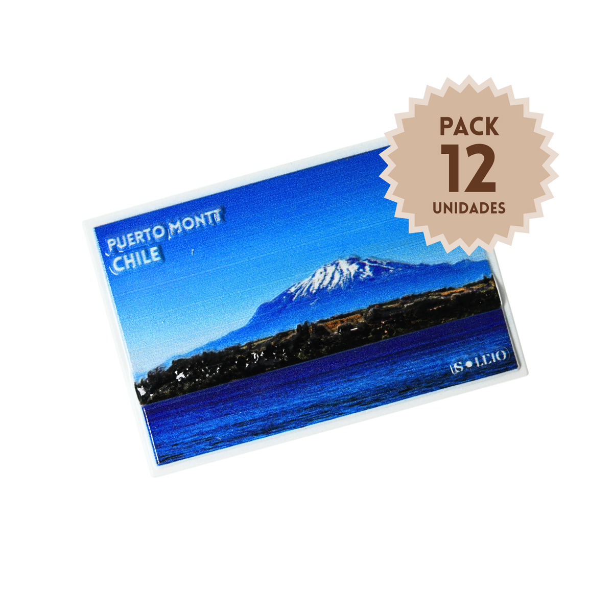 Pack 12 Imanes Resina 3D Chile Puerto Montt