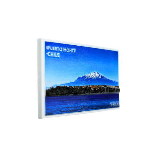 Imán Decorativo Resina 3D Puerto Montt