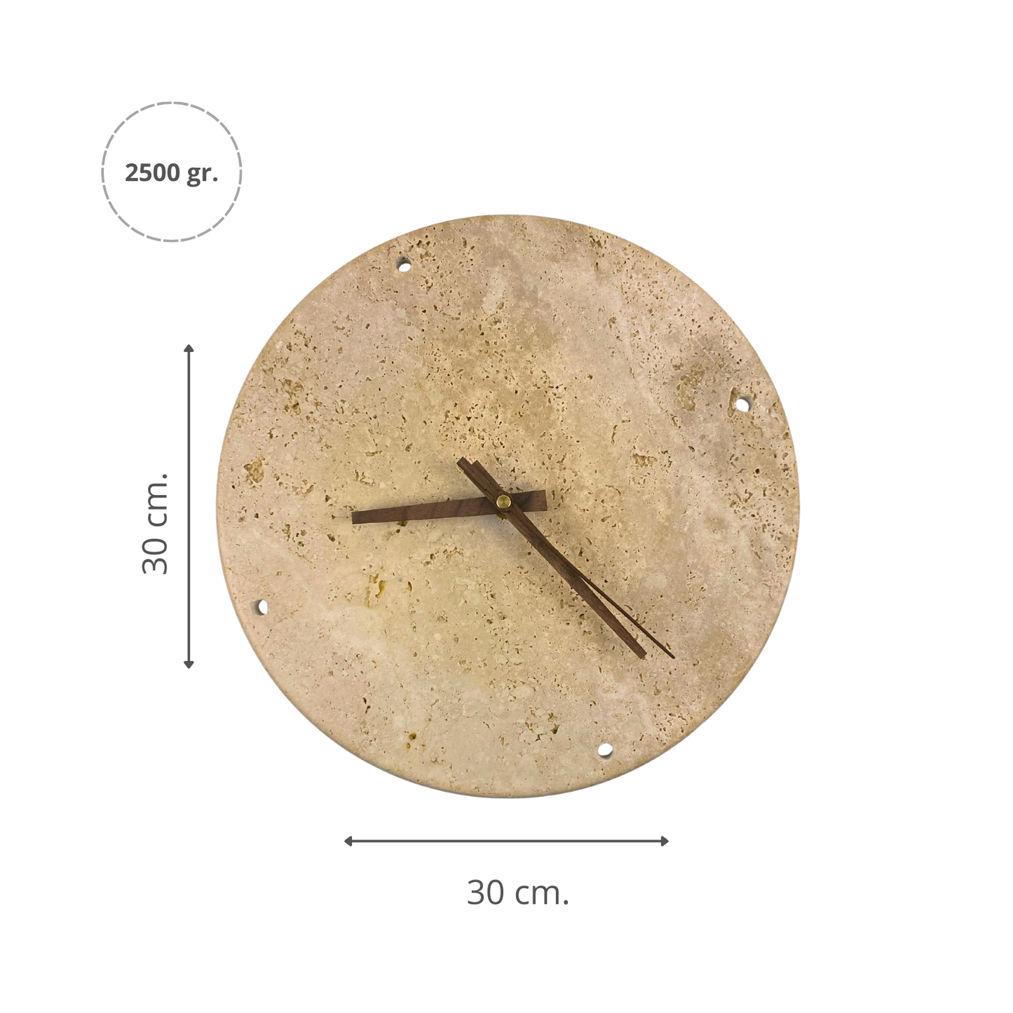 Reloj de Pared LED de Piedra Natural con Estilo Premium