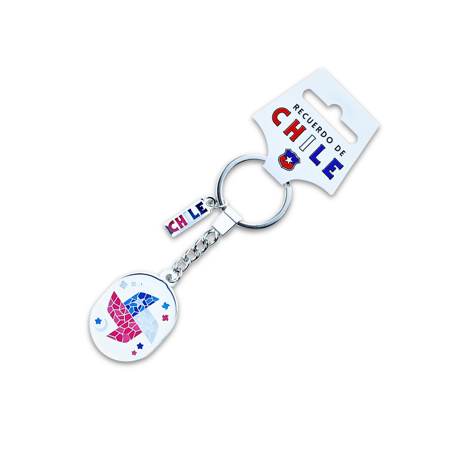 Llavero Metálico Mosaico Molino Bandera