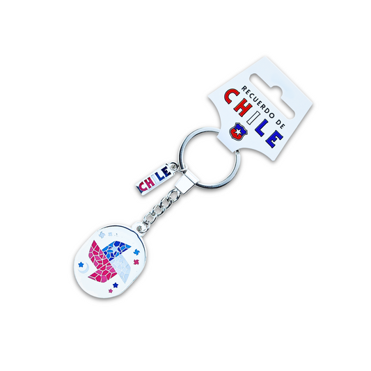 Llavero Metálico Mosaico Molino Bandera