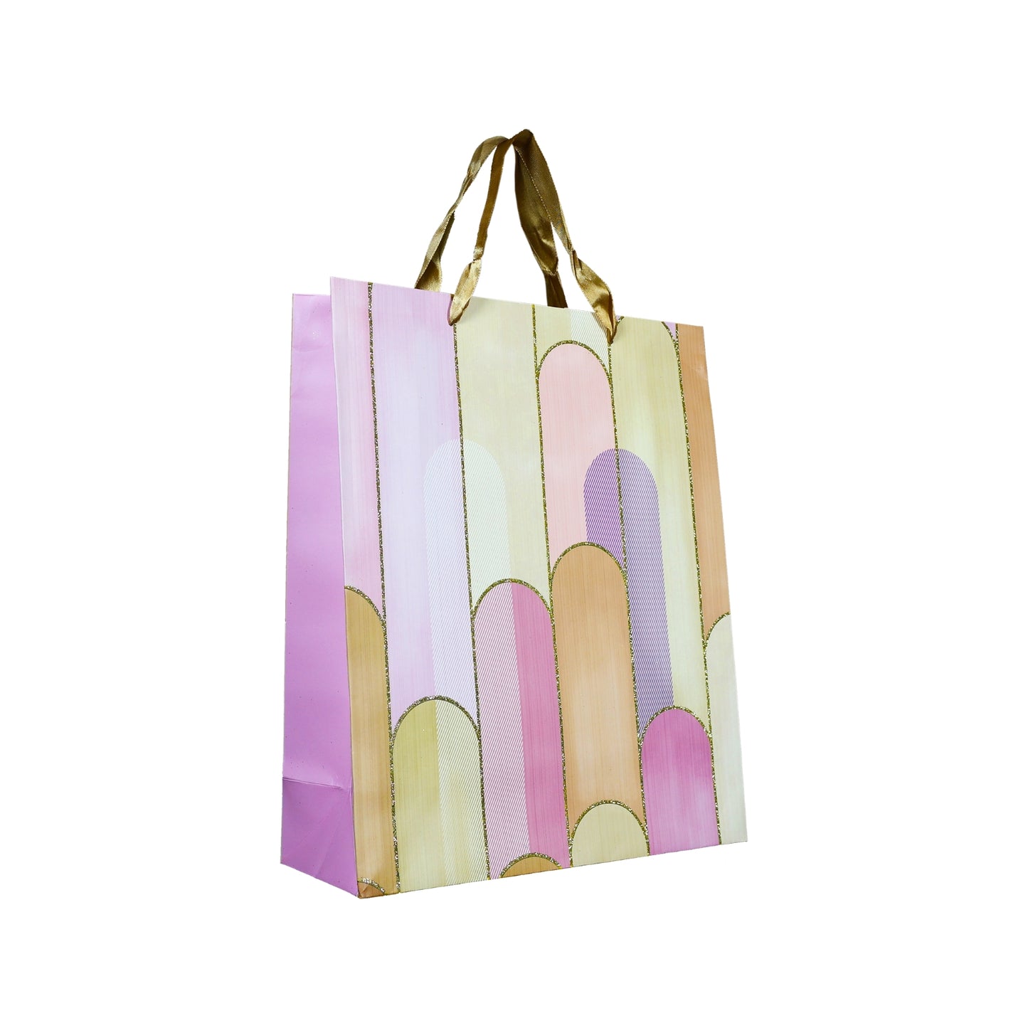 Bolsas De Regalo Diseños Con Brillos 32 X 26 X 10 - Rosa