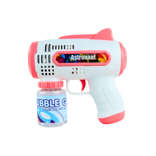 Lanzador de Burbujas Eléctrico con Luces LED Rosada