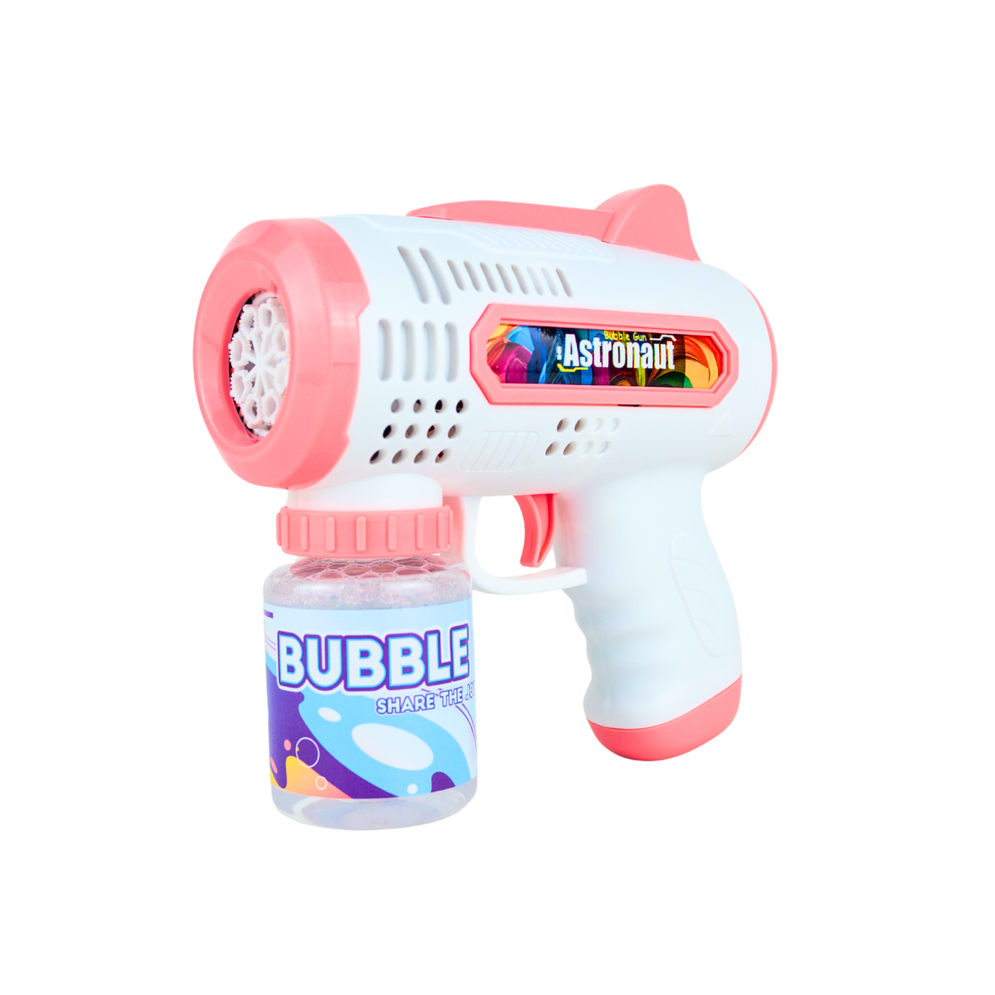 Lanzador de Burbujas Eléctrico con Luces LED Rosada