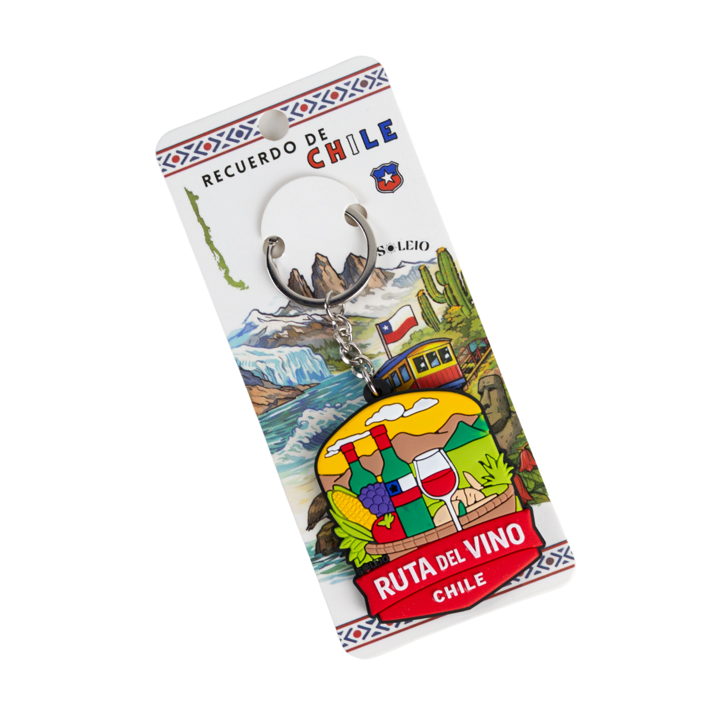 Pack 12 Llaveros De Goma Patch Travel Ruta Del Vino