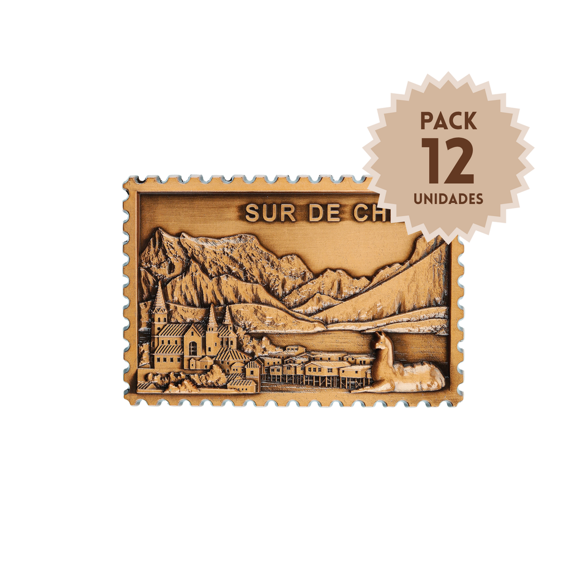 Pack 12 Imanes Color Cobre Sur de Chile