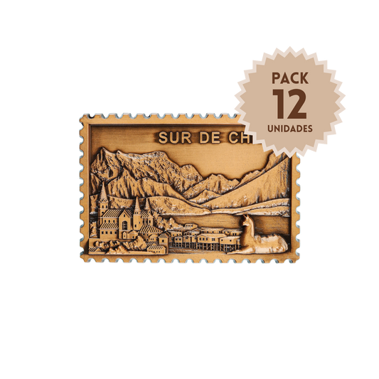 Pack 12 Imanes Color Cobre Sur de Chile