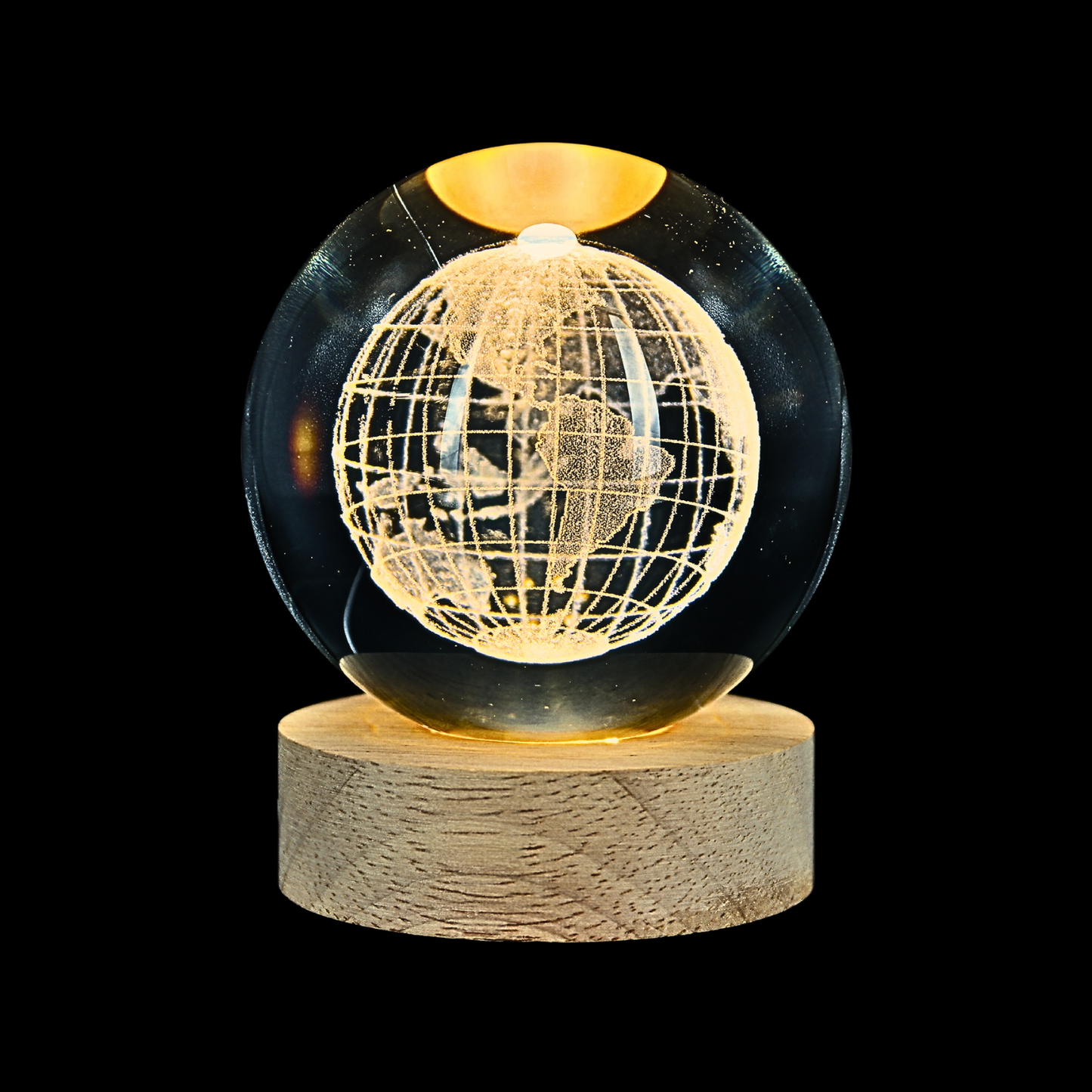 Lampara Bola De Cristal LED Globo Mundo