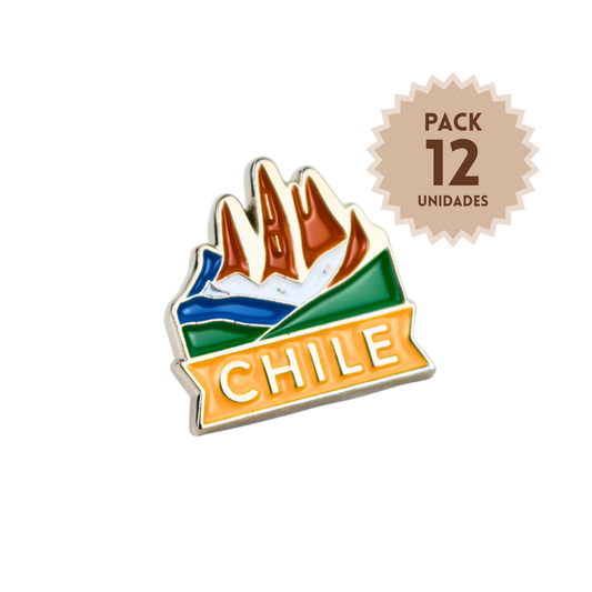 Pack 12 Pines Metal Souvenir Torres Del Paine